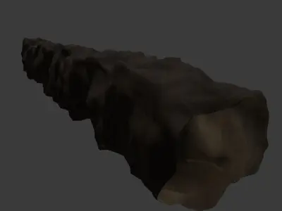 Tight underground tunnel  Low-poly 3D model