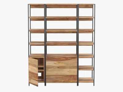 Industrial Modular Storage Low-poly 3D model