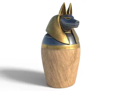 Egyptian jar 8 Low-poly 3D model