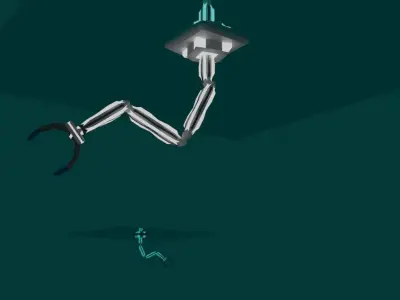 Robot arm grabber Free low-poly 3D model
