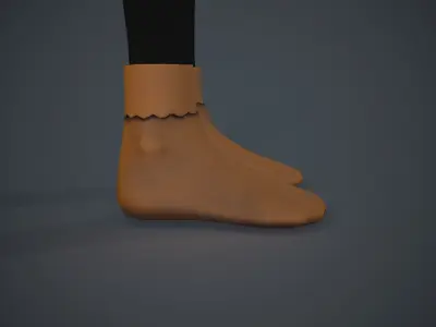 Brown Socks Style 1 Low-poly 3D model