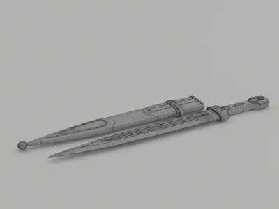 Dagger 1 sword 3D model
