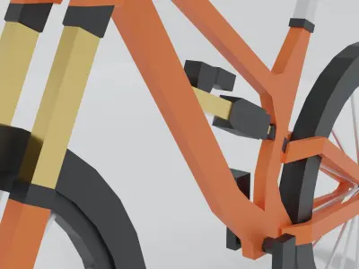 Mountain bike Low-poly 3D model order