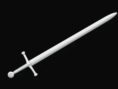 Medieval Sword - Game Ready 3D Model 3D model