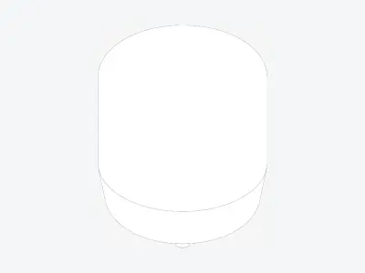 Seat - Ottoman - Simplicity - Round Low-poly 3D model