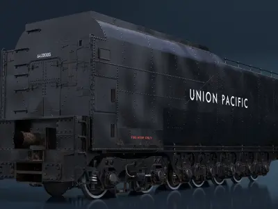 Trailed Tender for Locomotive 3D model