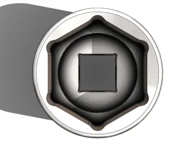 Soquete 45mm x 3-4 pol Socket 3D model