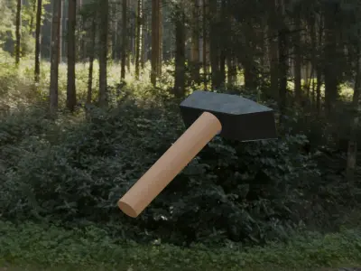 simple hammer Free 3D model purchase