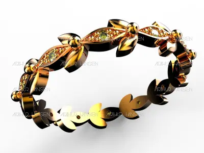 BEZEL Trefoil Band 3D print model