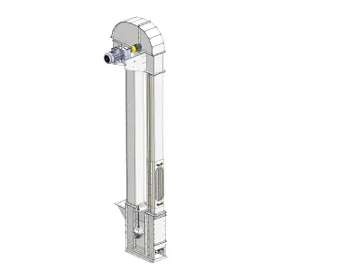 20 Ton Bucket Elevator STEP Model for Grain Handling 3D model