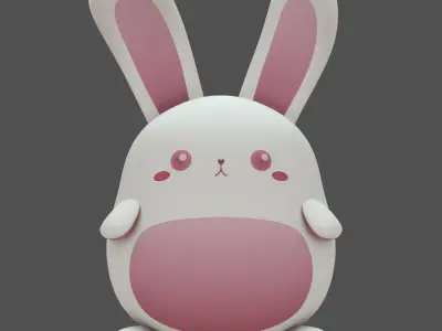 Plush Rabbit 3D model