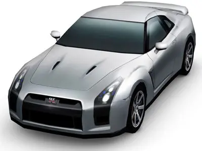 Nissan GT-R Multi Color Free low-poly 3D model