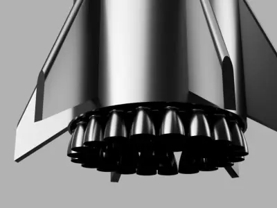 starship rocket launcher 3D print model
