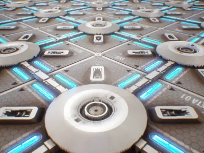 PBR Sci-Fi Industrial Texture 26 Low-poly 3D model