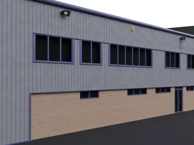 Warehouse 3 Low-poly 3D model