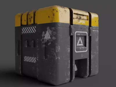 Sci-Fi Crate  Low-poly 3D model purchase