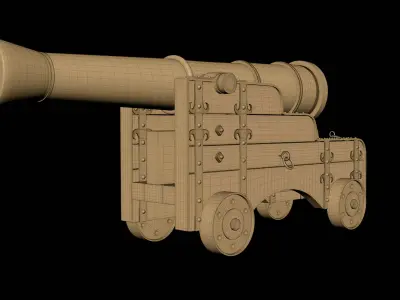 Old Cannon 3D Model 3D model