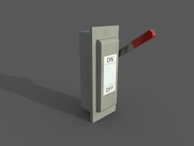 Electrical switch Low-poly 3D model