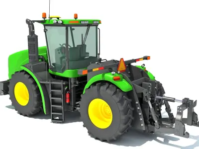 Green Tractor 3D model