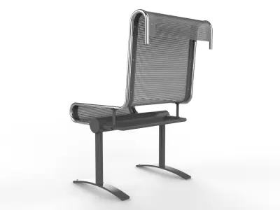 Waiting Room Chair 1 Seat 3D model