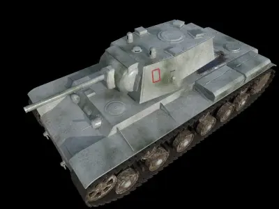Low Poly Tank KV1 Como 002 Low-poly 3D model