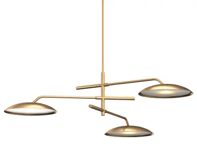 ASHER PENDANT - ANTIQUED BRASS 3D model