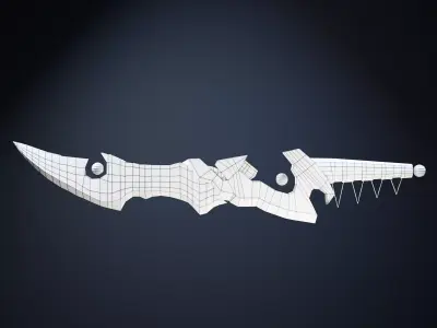 Fantasy Dagger Low Poly High Poly Free low-poly 3D model