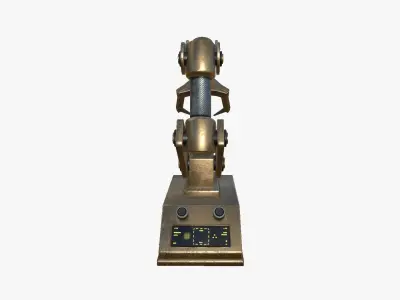 Robotic Hand A07 Bronze - Machinery Industrial Design Low-poly 3D model