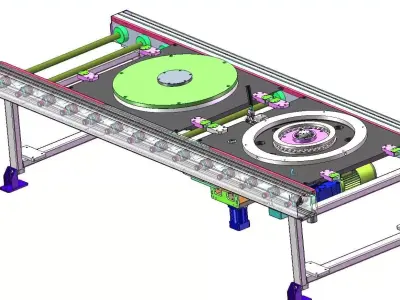 Automated Pallet Handling with Lifter and Incline Options  3D model