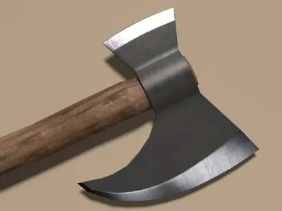 Battle Axe Low-poly Low-poly 3D model
