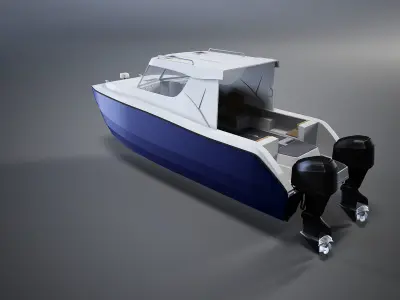 Boat Catamaran  3D model