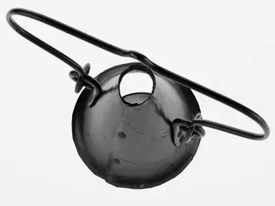 Handholding ancient candle lantern 3d model 3D model