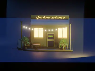 small restaurant Free 3D model