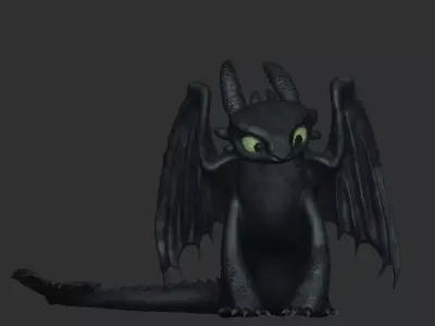 Toothless from how to train your dragon 3D print model