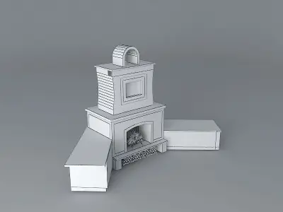 The Puckett fireplace Free 3D model