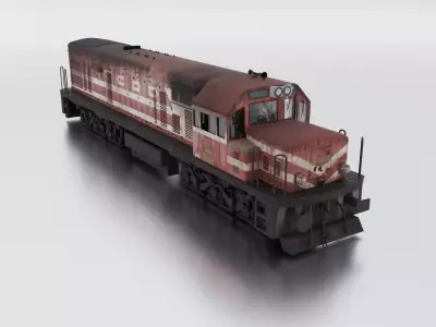 LOCOMOTIVE GE U20C DE21500 FROM 1964 Low-poly 3D model