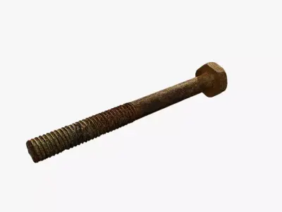 Anydrafts Rusty screw 01 Low-poly 3D model