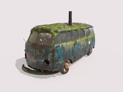 Mossy Van With Chimney 3D model