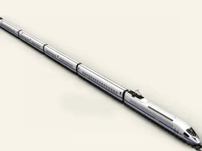 Generic High Speed Train 3D model purchase