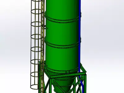 Silo-D2000mm silo 3D model
