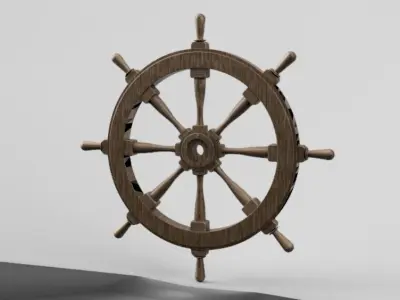 ship  wheel 3 3D model