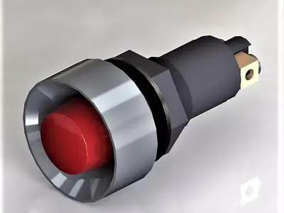 signal light red 3D model