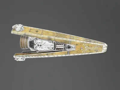 Razorback star wars weapon Low-poly 3D model
