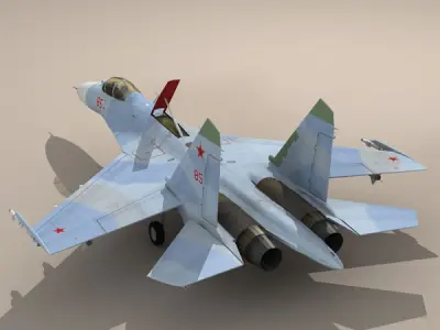 Su-27 Flanker camo2 3D model