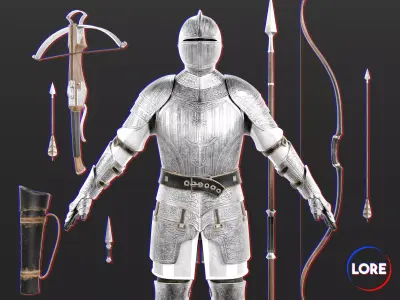 Medieval Collection Elegant Archer 3D Model Pack