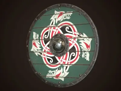 Viking Shield 01 Low-poly 3D model purchase