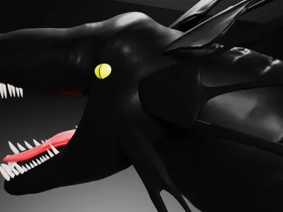 Thanator 3D Model cat Free low-poly 3D model