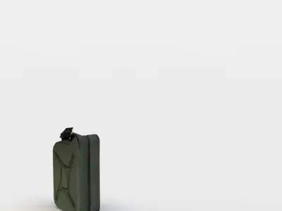 Canister military case Low-poly 3D model