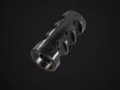 GUN COMPENSATOR Low Poly Low-poly 3D model