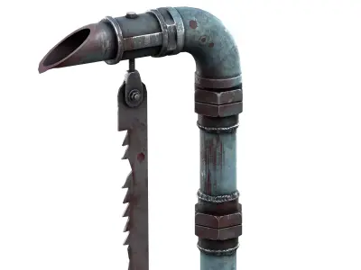 Zombie Apocalypse Weapons - Melee - Post Apocalypse Scrap Saw Low-poly 3D model